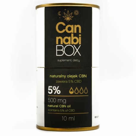 OLEJEK CBN CannabiBOX 5% (500 mg) 10 ml - olejek CBN w kroplach