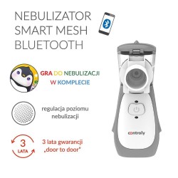 Inhalator/Nebulizator siateczkowy SMART MESH BLUETOOTH dla dzieci i dorosłych CONTROLY