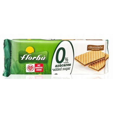 Wafelki nadziewane kakaowe bez dodatku cukru Florbu 160g