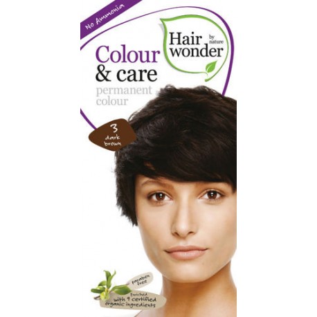 Hairwonder 3 - farba do włosów bez amoniaku Dark brownn