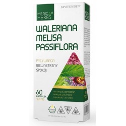 Waleriana Melisa Passiflora x60 kapsułek Medica Herbs
