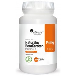 Naturalny BetaKaroten 14 mg (ProWitamina A)  100 tabletek Aliness