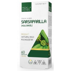 Sarsaparilla (kolcorośl)  450mg x 60 kapsułek Medica Herbs