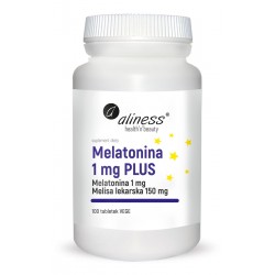 Melatonina 1 mg PLUS x 100 tabletek Vege Aliness
