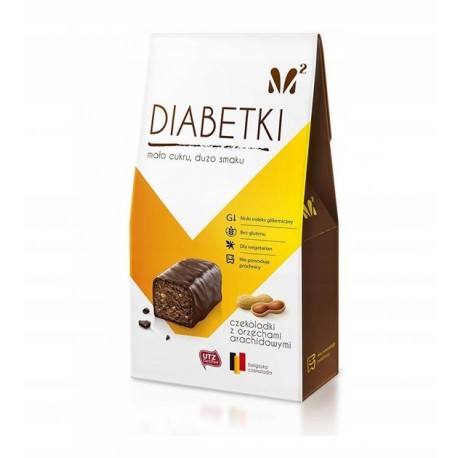 Diabetki czekoladki z orzechami arachidowymi 100g