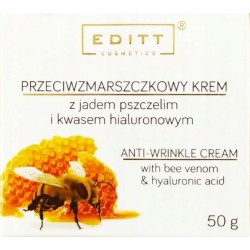 Przeciwzmarszczkowy krem z jadem pszczelim i kwasem hialuronowym 50g Editt