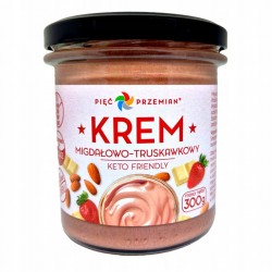 Krem migdałowo-truskawkowy KETO 300 g Pięć Przemian