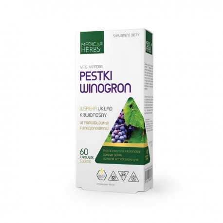 Pestki winogron OPC x 60 kapsułek Medica Herbs