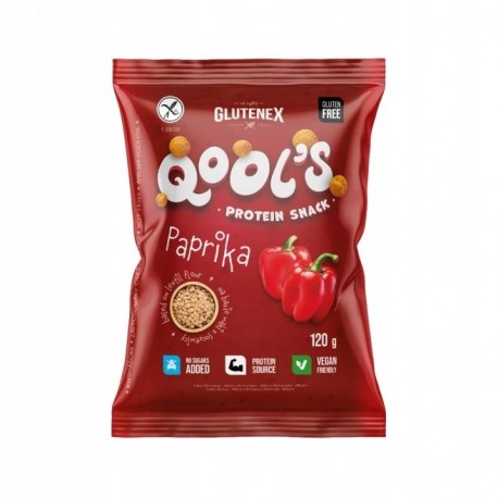 Glutenex Qools kulki snacki proteinowe z soczewicy papryka