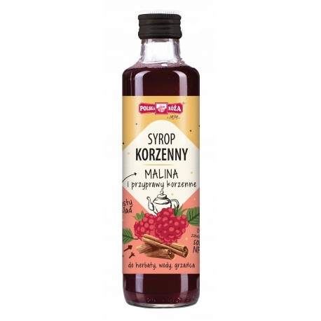 Syrop korzenny malina i przyprawy  250 ml Polska Róża