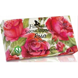 Naturalne włoskie mydło w kostce Róża 100g Florinda