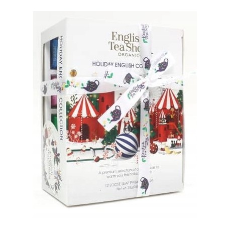 English Tea Shop organiczna herbata kolekcja świąteczna 12 piramidek white