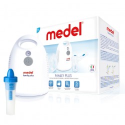Inhalator MEDEL FAMILY PLUS  z nebulizatorem aktywowanym wdechem + nebulizator do oczyszczania nosa i zatok GRATIS!
