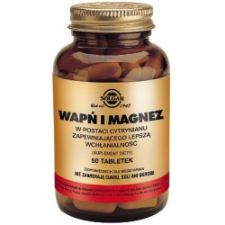 Solgar Wapń i Magnez w postaci cytrynianu x 100 tabletek
