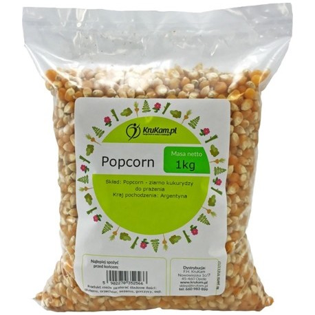 Popcorn (Ziarno Kukurydzy do prażenia) 1 kg KruKam