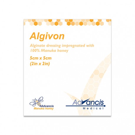 Opatrunek Algivon alginianowy nasączony Miodem Manuka 100% 5x5cm 1 szt.