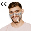 CERKAMED FACE SHIELD mini przyłbica/maska zakrywająca usta i nos z regulacją 2 szt.