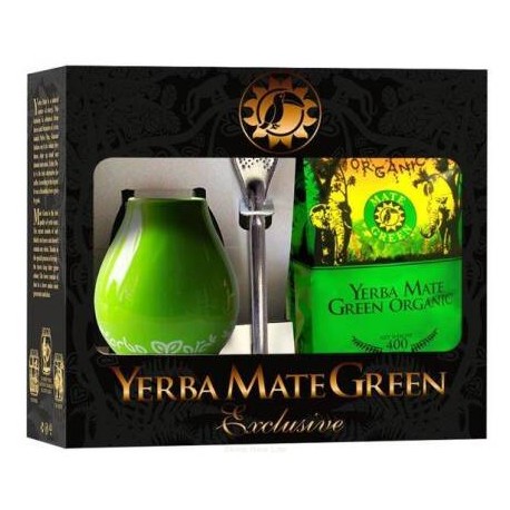 ZESTAW YERBA MATE GREEN BIO 400 g, MATERO, BOMBILLA